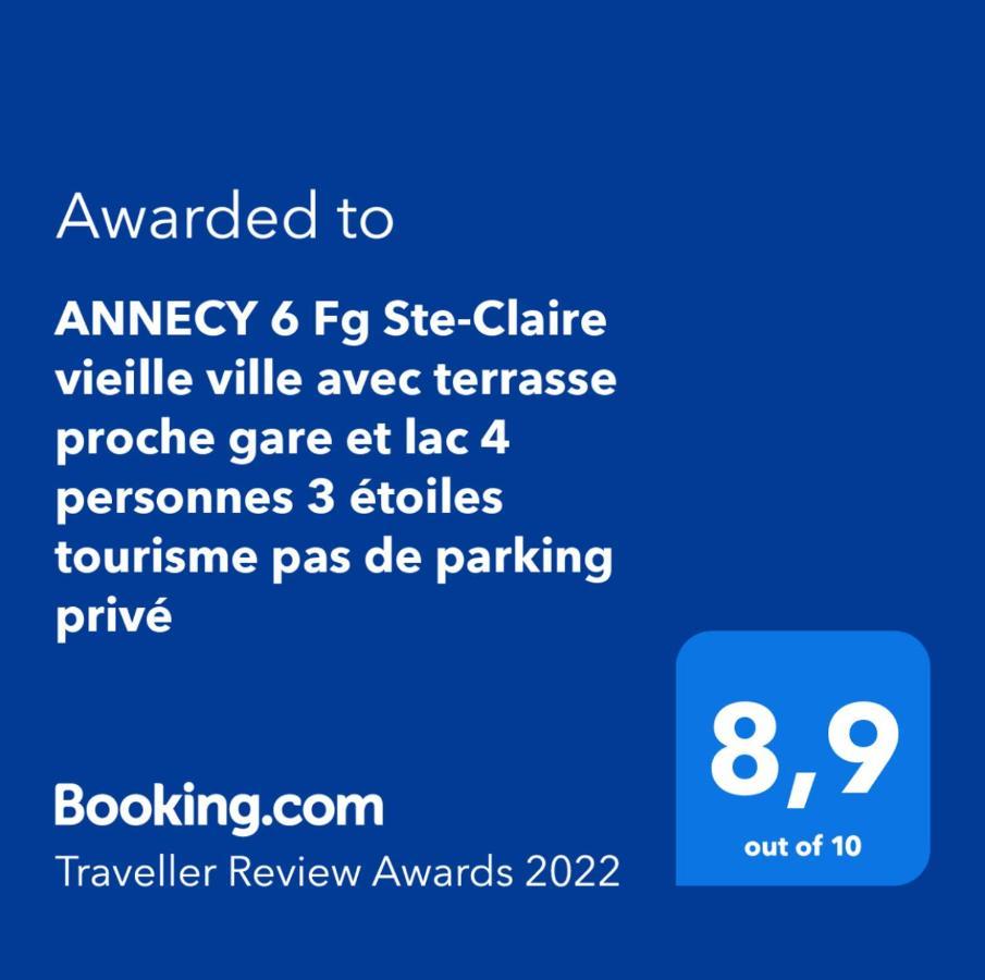 Annecy Sainte Claire Vieille Ville 38M2 Terrasse Proche Gare Et Lac 4 Pers 3 Etoiles 외부 사진